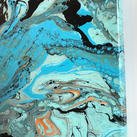 Abstract art Riding the Wave 16 x 20 original artwork signed by artist - Picture 8 of 9